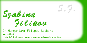 szabina filipov business card